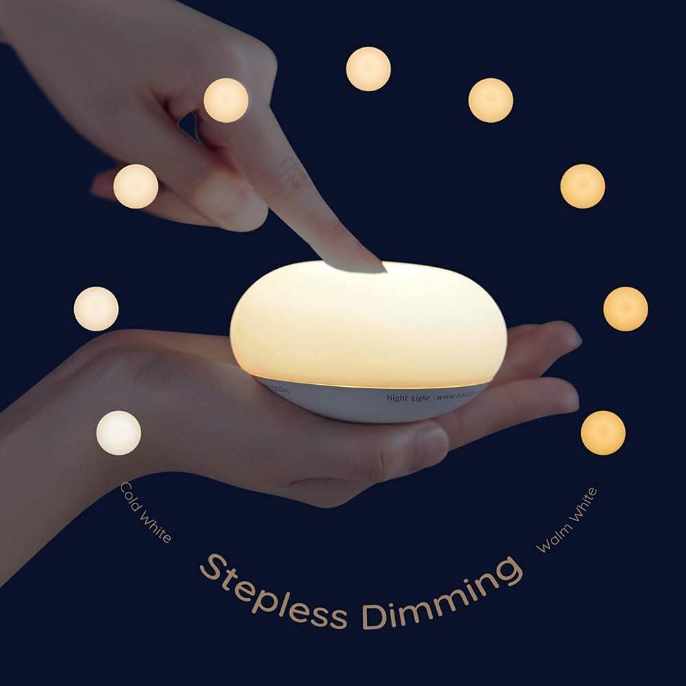 Breastfeeding Night Light | Soft BPA-Free Silicone Touch Lamp with Eye-Friendly Stepless Dimmer
