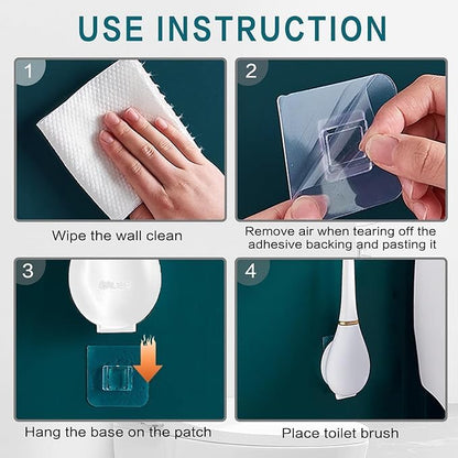 CleanGuard | Hygienic Toilet Brush with Wall Mount