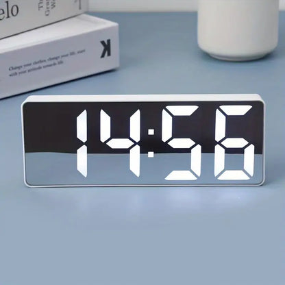Digital LED Mirror Alarm Clock – Modern Display with Snooze & Adjustable Brightness