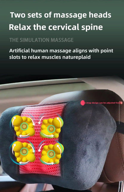 Shiatsu Full Body Back Massager with Heat & Adjustable Seat – Stress & Pain Relief Cushion