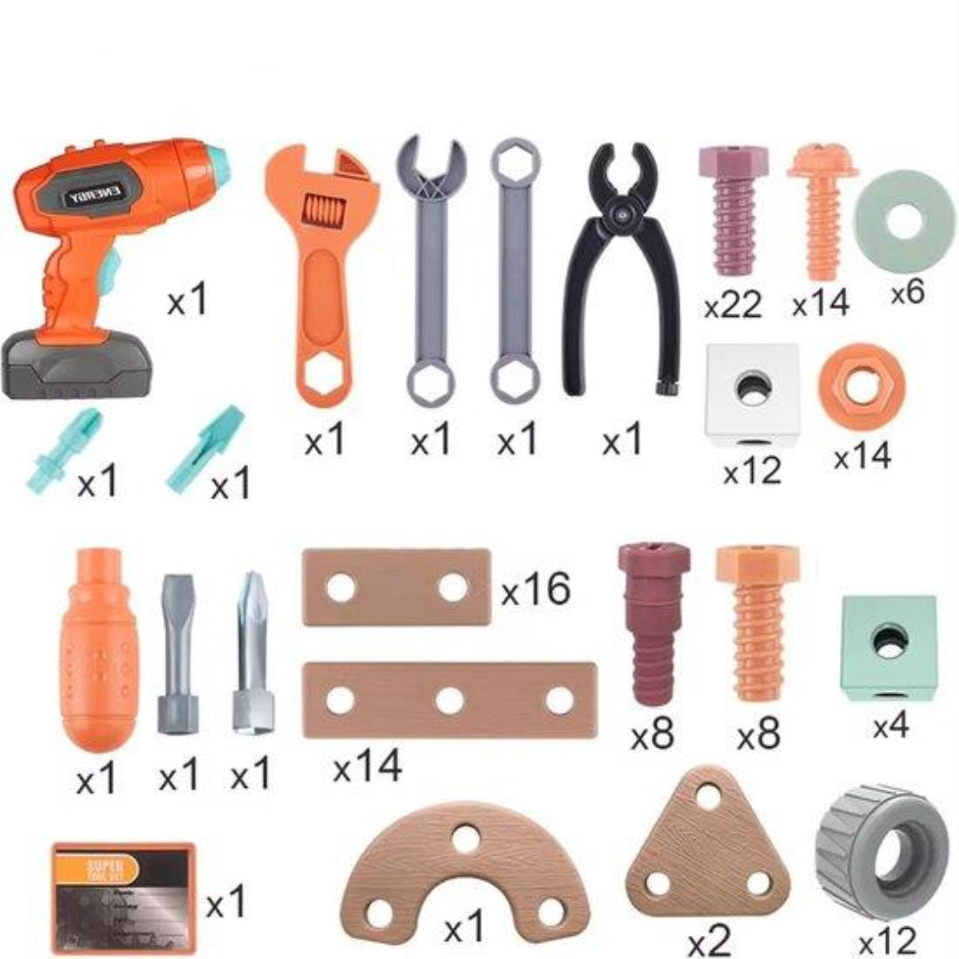 TinyHands – Kids Tool Set for Pretend Play & Learning | Safe Toy Tools for Toddlers & Preschoolers