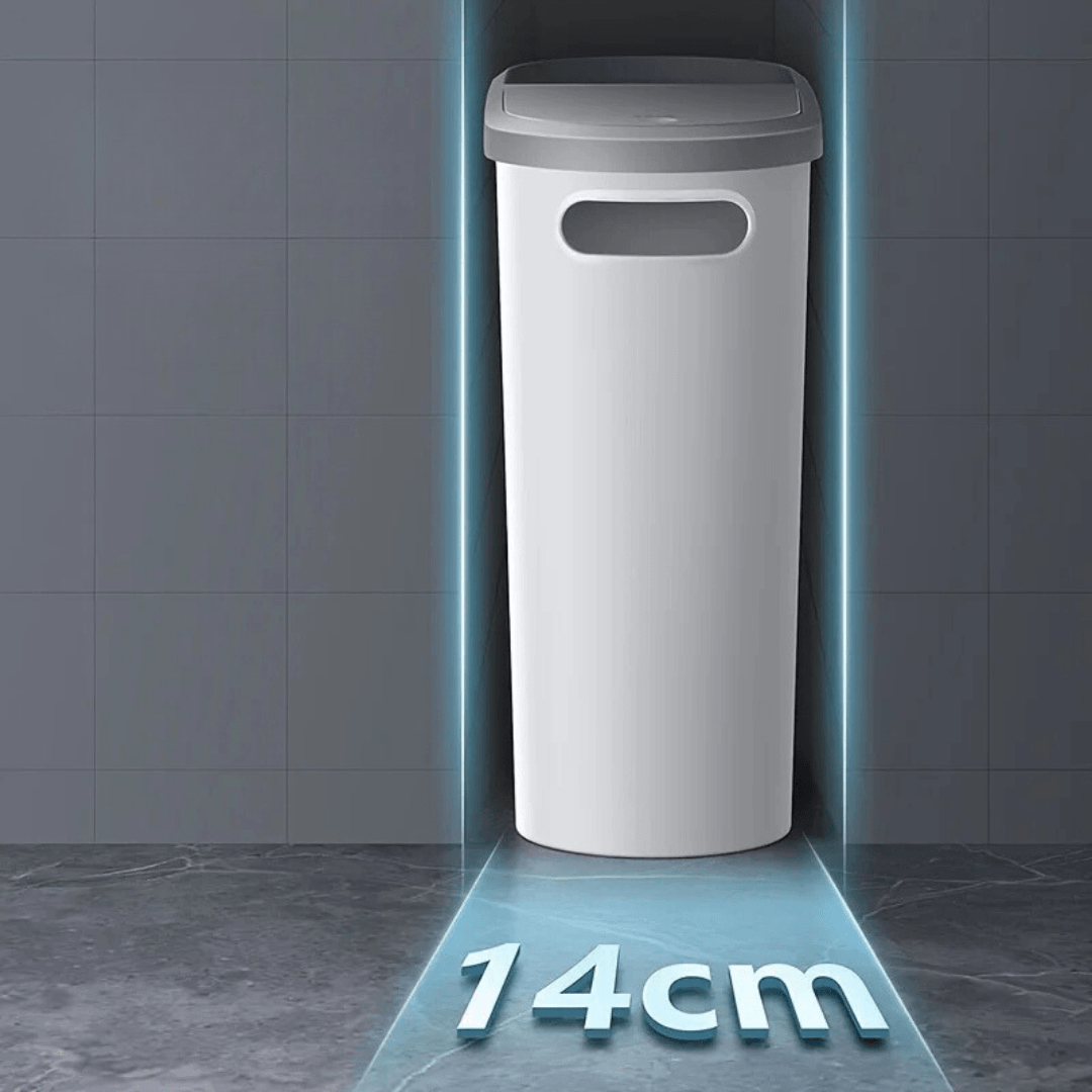 10L Large Capacity Silent Plastic Bathroom Bin | Space-Saving Design, Stylish Household Waste Bin