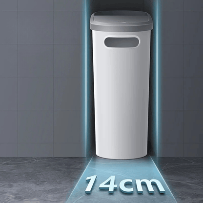 10L Large Capacity Silent Plastic Bathroom Bin | Space-Saving Design, Stylish Household Waste Bin