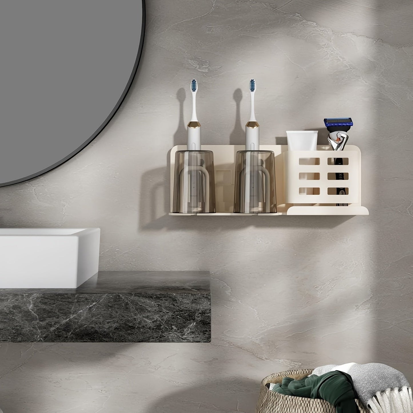 BristleHub Wall-Mounted Electric Toothbrush Holder – Aluminium Bathroom Organiser with Drainage Holes