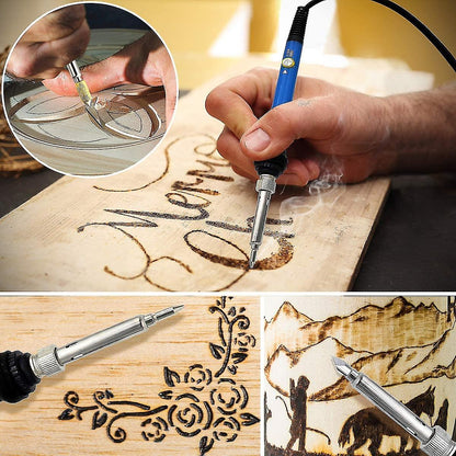 ArtFlame – Professional Wood Burning & Pyrography Kit | Adjustable Temperature Tool with 28 Tips