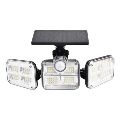 Solar LED Floodlight with Motion Sensor – 3-Head Outdoor Security Lighting for Garden, Driveway & Garage