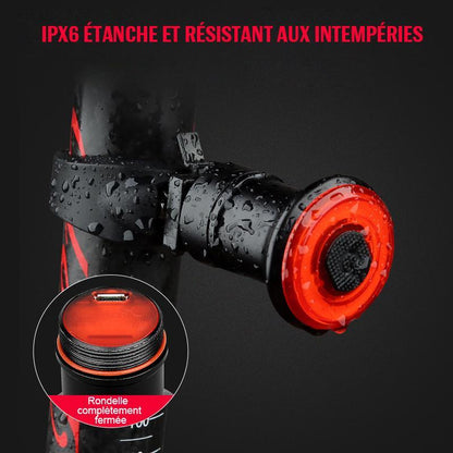 Smart Bike Tail Light – Ultra-Intelligent Brake Light with USB Rechargeable Battery & Waterproof Design