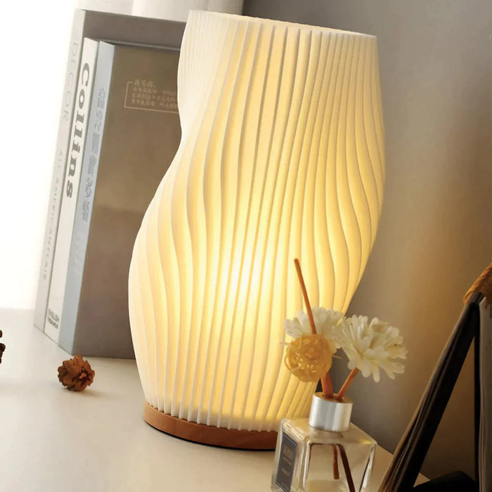 Wavecrest Table Lamp – Soft Glow Designer Lamp with Dimmable Warm & Natural White Light