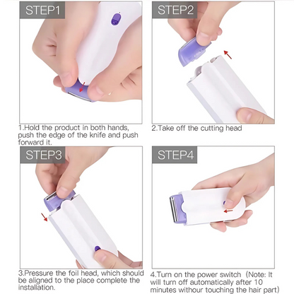 FluweelSmooth Pro – Painless Laser Hair Removal Device with Sensa-Light Comfort | For Face & Body