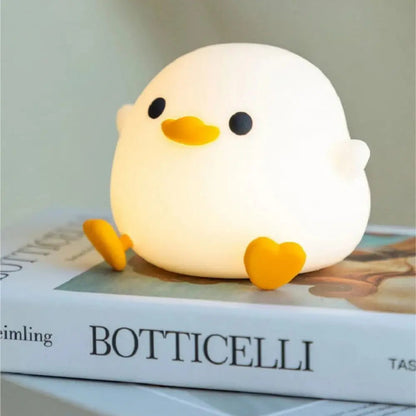 Doudou Duck Night Light – USB Rechargeable Soft Silicone Nursery Lamp for Kids
