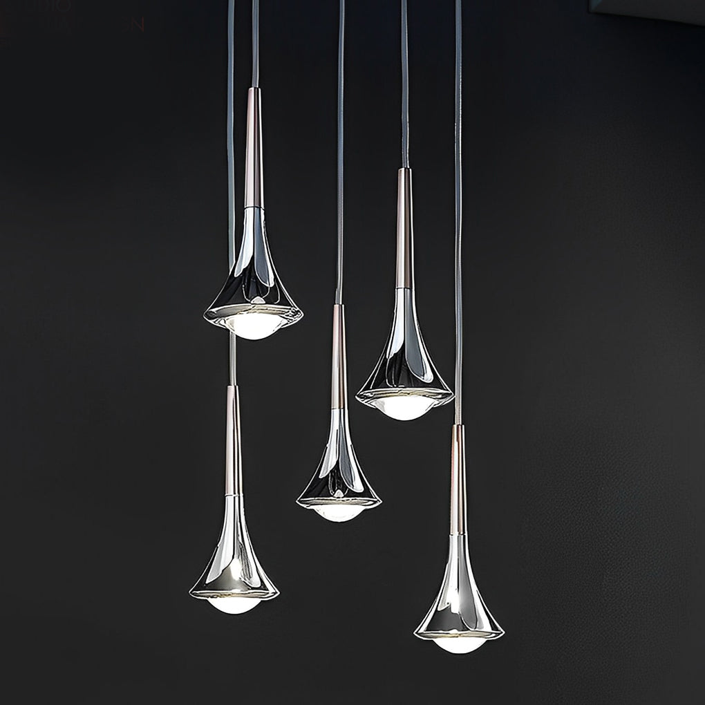 AquaLight – Scandinavian Teardrop Pendant Light | Modern LED Hanging Lamp in Black, Gold or Chrome
