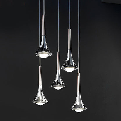 AquaLight – Scandinavian Teardrop Pendant Light | Modern LED Hanging Lamp in Black, Gold or Chrome