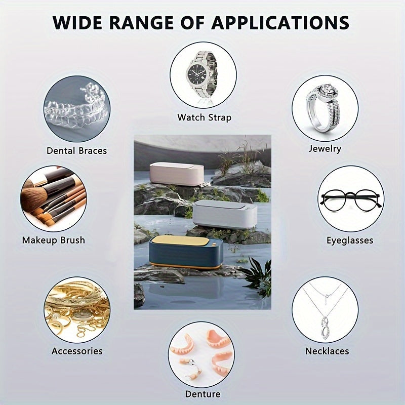 JewelSonic Ultrasonic Jewelry Cleaner for Rings, Watches, Earrings & Glasses – 12oz