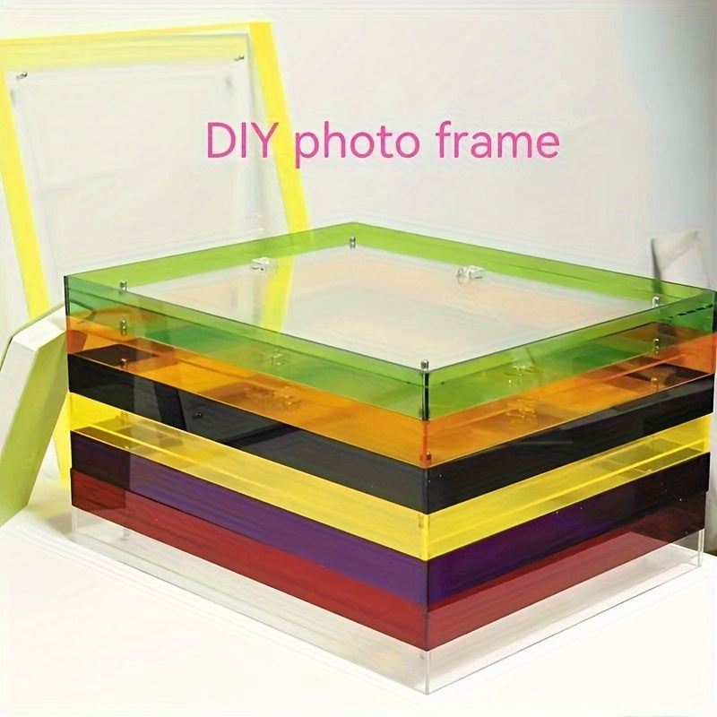 VividFrame – Colourful Transparent Photo Frame for Wall & Table Display | Modern Art-Inspired Design