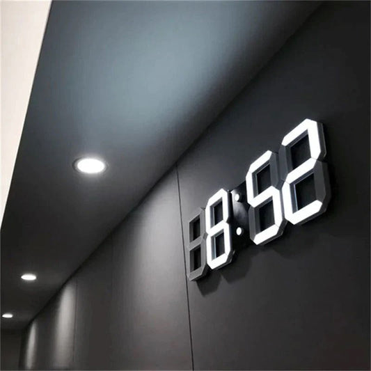 PixelTime Clock – Modern 3D LED Digital Wall Clock with Temperature, Date & Alarm