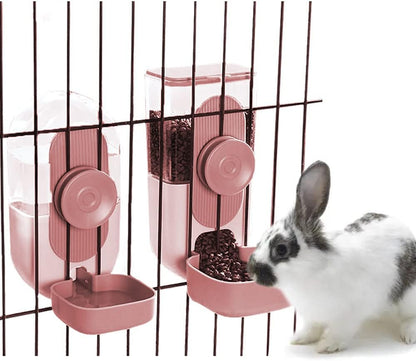 BunnyMate Automatic Rabbit Food & Water Dispenser Set – Cage Mountable Feeder for Small Pets