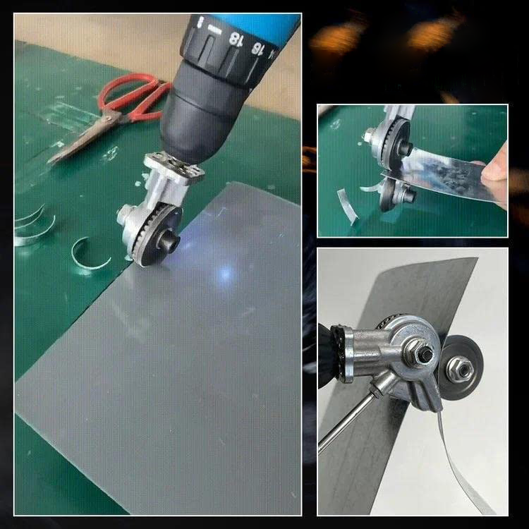 Electric Plate Cutter – Drill Attachment for Fast, Safe & Effortless Sheet Cutting