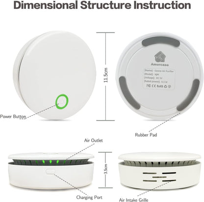FreshAir Ozone Odour Eliminator – Portable Air Purifier for Smoke, Pet Smells & Household Odours
