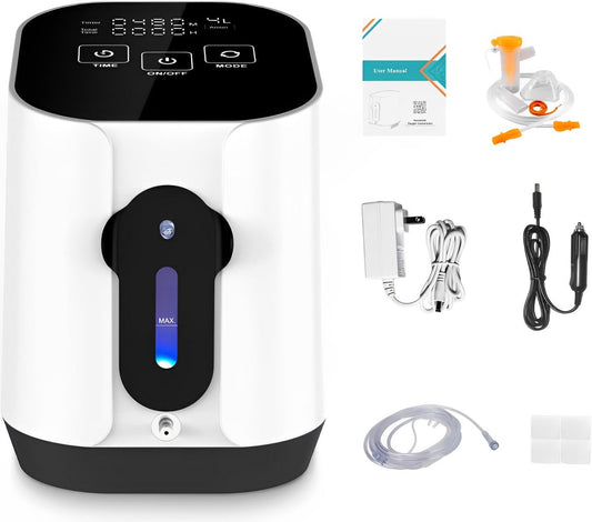Portable Oxygen Concentrator – Lightweight & Adjustable Oxygen Supply for Home & Travel