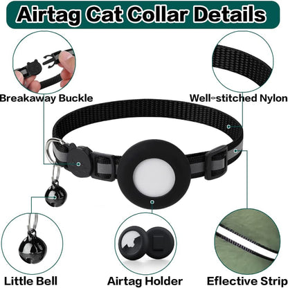 Milo Cat Collar with Safety Release – Reflective & AirTag Compatible
