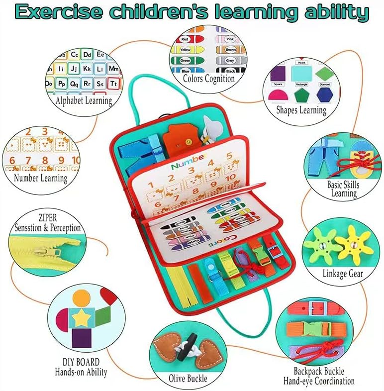 WonderBook Educational Quiet Book – Montessori-Inspired Learning for Toddlers & Young Children