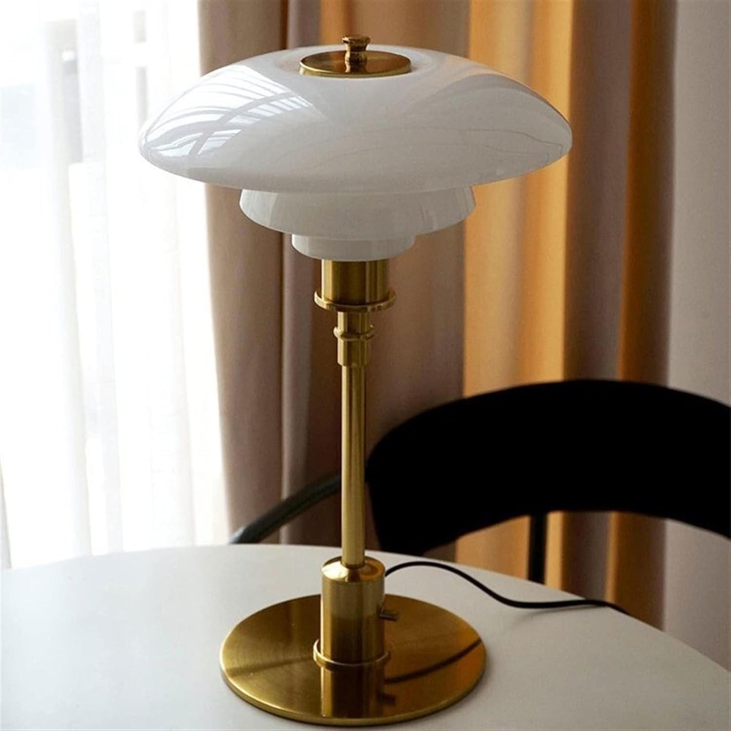 Lena Designer Nordic LED Table Lamp – Scandinavian Glass Accent Light for Modern Interiors