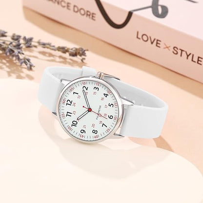 Stylish Women’s Clip-On Watch – Waterproof Silicone Fob Watch in Elegant Colours
