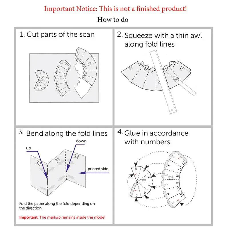 62cm Stretched Cat Papercraft Model – DIY 3D Kit for Creative Home Decor