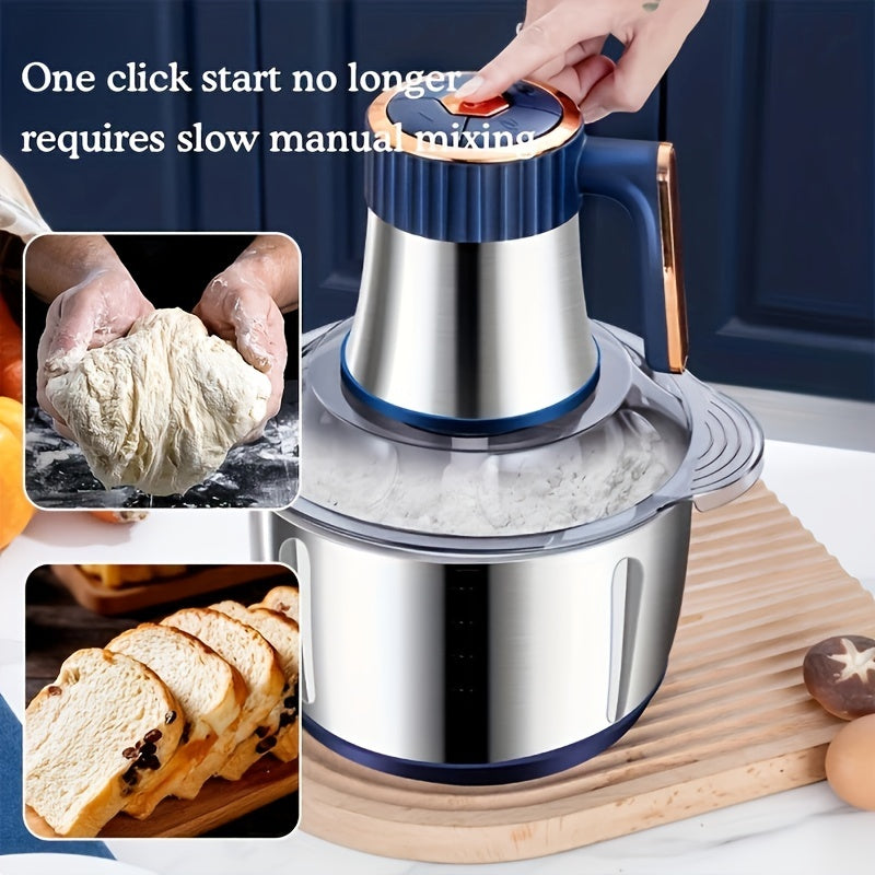 Stainless Steel Food Processor – Powerful Meat Grinder & Vegetable Chopper (5L, 5000 RPM)