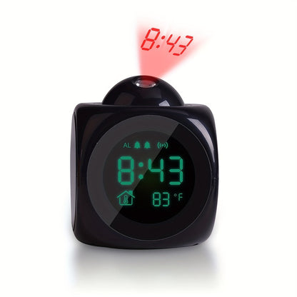TimeCast Clock – Modern LCD Projection Alarm Clock with Wall & Ceiling Display