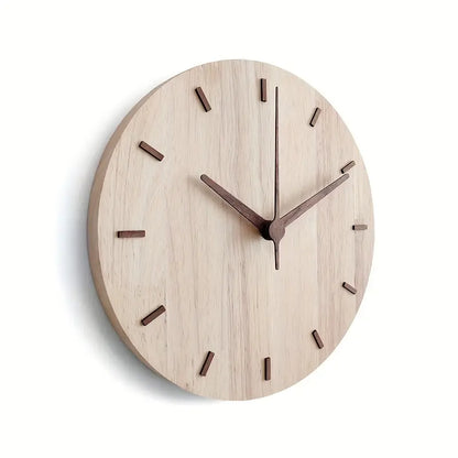 Stylish Walnut Wood Wall Clock – Minimalist Modern Design