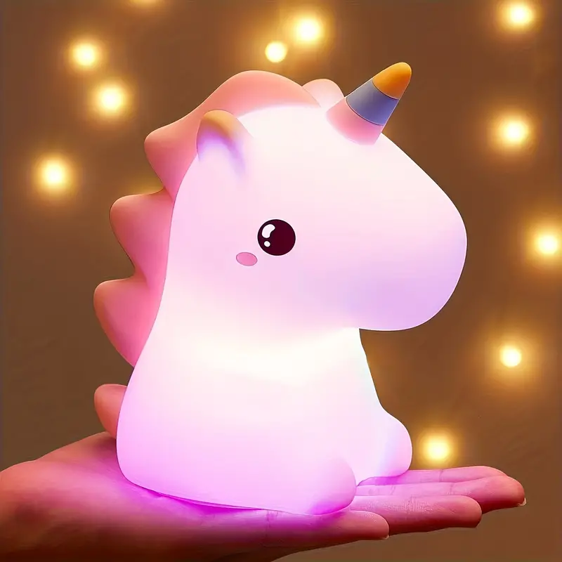 Unicorn Night Light – USB Rechargeable Colour-Changing Bedside Lamp for Kids