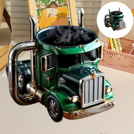 Luxury Ceramic Truck Coffee Mug – Handcrafted Driver Gift | 12–16oz in 6 Colours