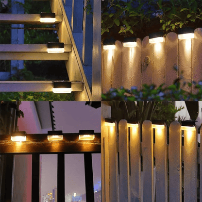 Self-Adhesive Solar Outdoor Lights – Waterproof Wall-Mounted LED Step Lamps for Gardens, Patios & Pathways