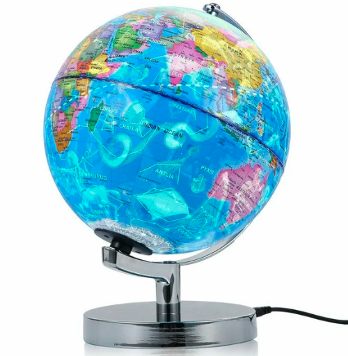 World Globe LED Constellation Map & Floating Night Light – Electromagnetic Levitation Globe