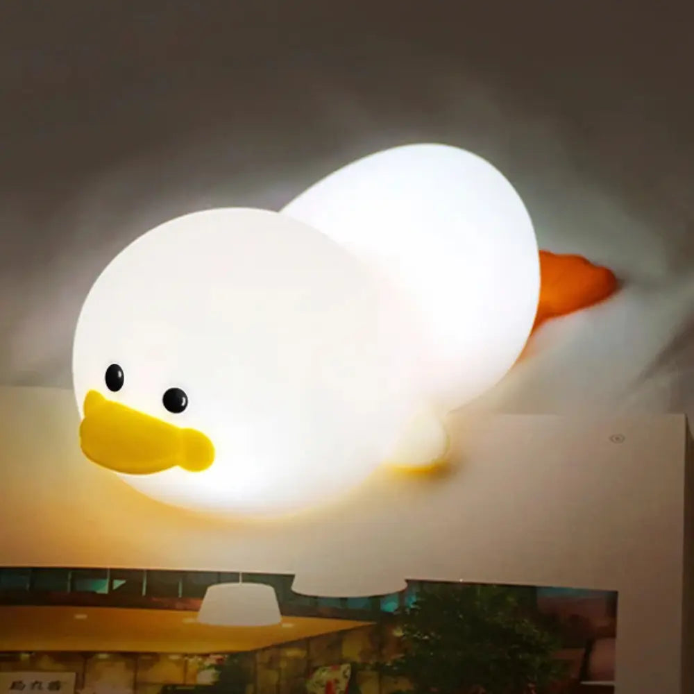 Doudou Duck Night Light – USB Rechargeable Soft Silicone Nursery Lamp for Kids