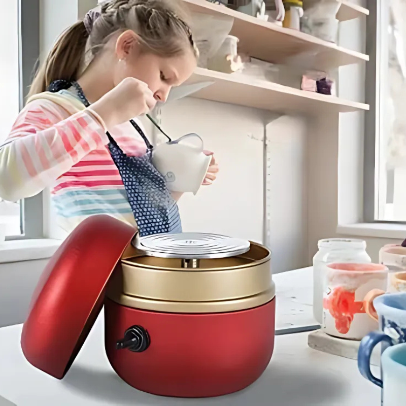 PotteryPlay – Portable Kids Pottery Wheel Set for Creative Clay Crafting