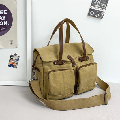 Max | Vintage Canvas Large Crossbody Messenger Travel Bag