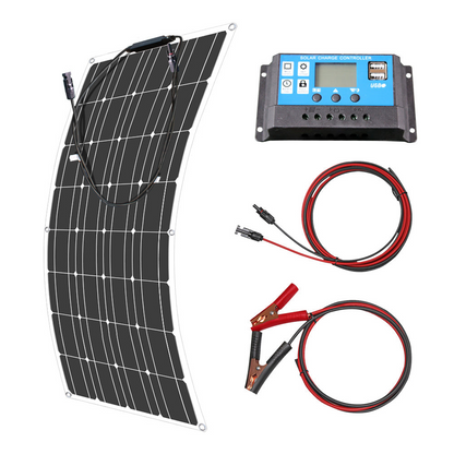 SunTech Solar Panel Kit | 100-300W Waterproof Monocrystalline System for RV & Boat – Complete Installation Set