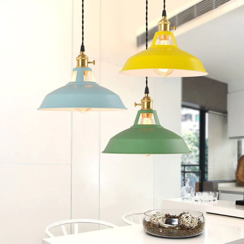 PastelAura – Vintage Pastel Metal Pendant Light for a Soft & Stylish Ambience