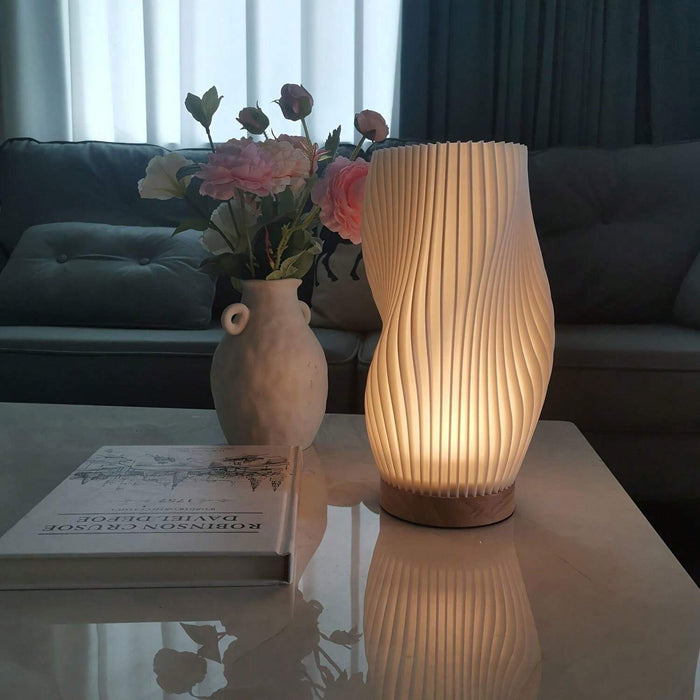 Wavecrest Table Lamp – Soft Glow Designer Lamp with Dimmable Warm & Natural White Light