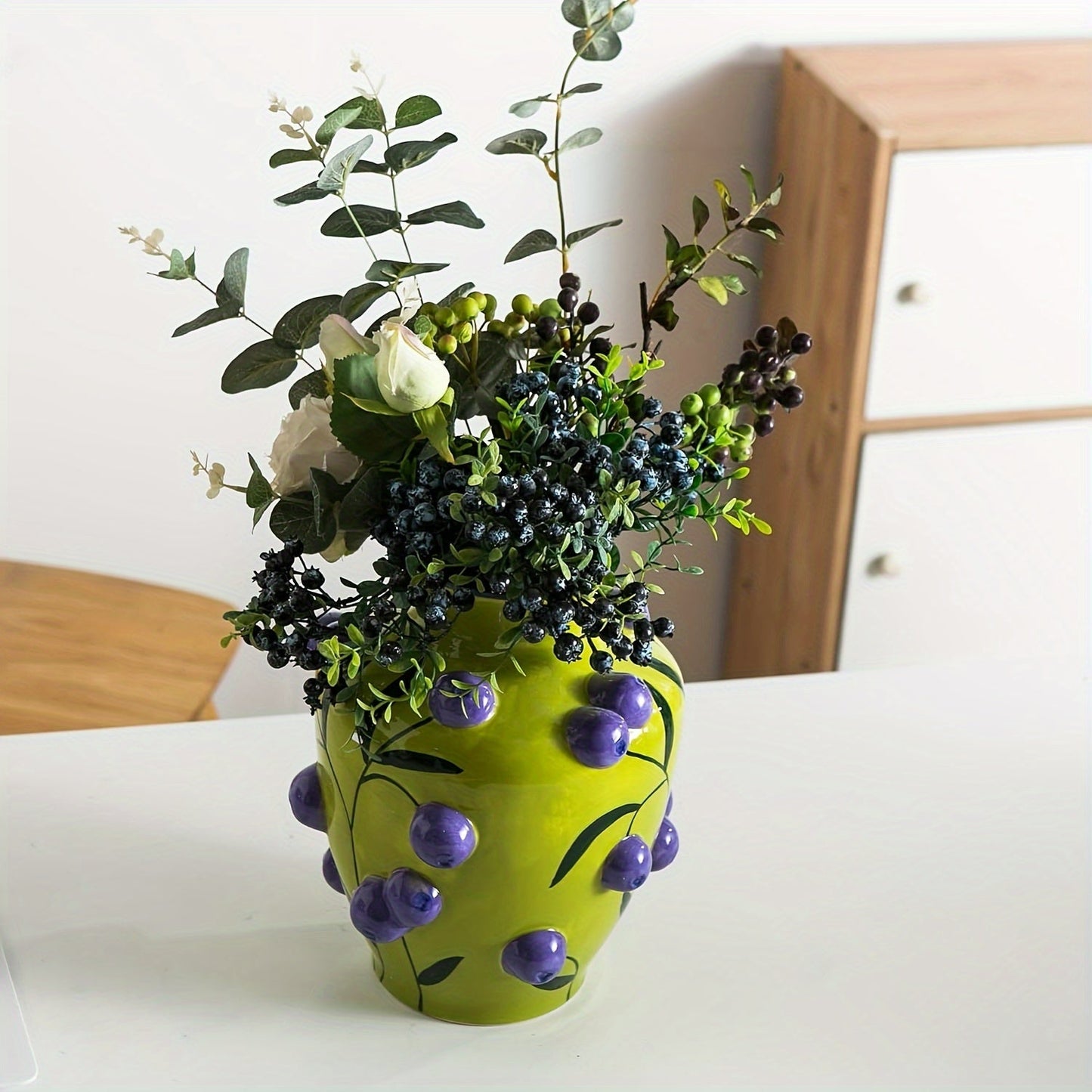 Tropical Handmade Vase – Vibrant Decorative Accent for Home & Office