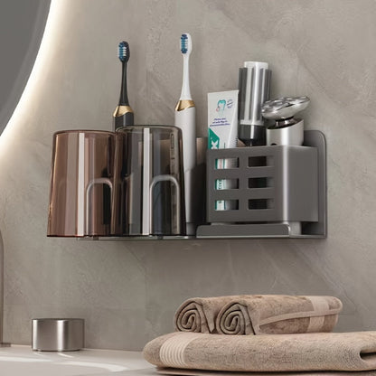 BristleHub Wall-Mounted Electric Toothbrush Holder – Aluminium Bathroom Organiser with Drainage Holes