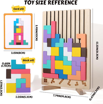 Montessori Wooden Tetris – Learning & Fun Educational Toy