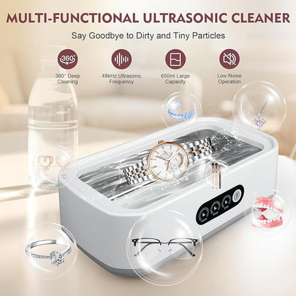 Zyniq Ultrasonic Cleaner – Fast & Effective Deep Cleaning for Jewellery, Glasses, Watches & More