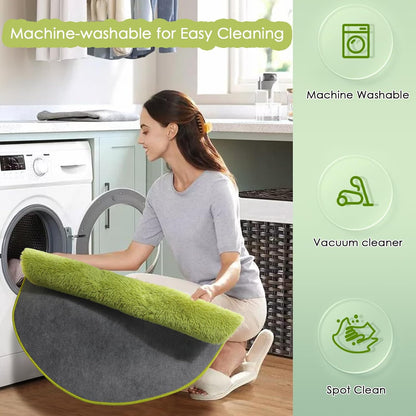 FluffyMat – Ultra Soft Plush Round Rug for Bedroom & Living Room Comfort