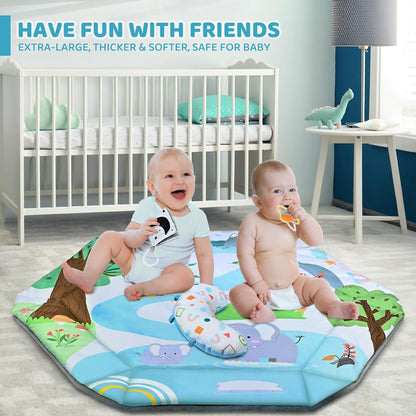 8-in-1 Baby Play Mat & Ball Pit with 6 Toys – A Complete Development Gym for Infants