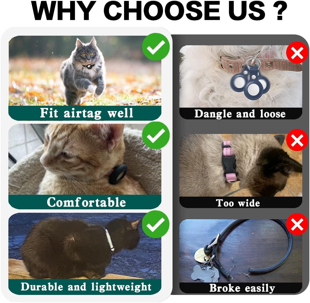 Milo Cat Collar with Safety Release – Reflective & AirTag Compatible