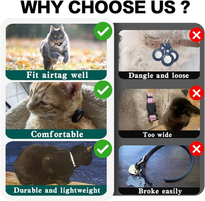 Milo Cat Collar with Safety Release – Reflective & AirTag Compatible