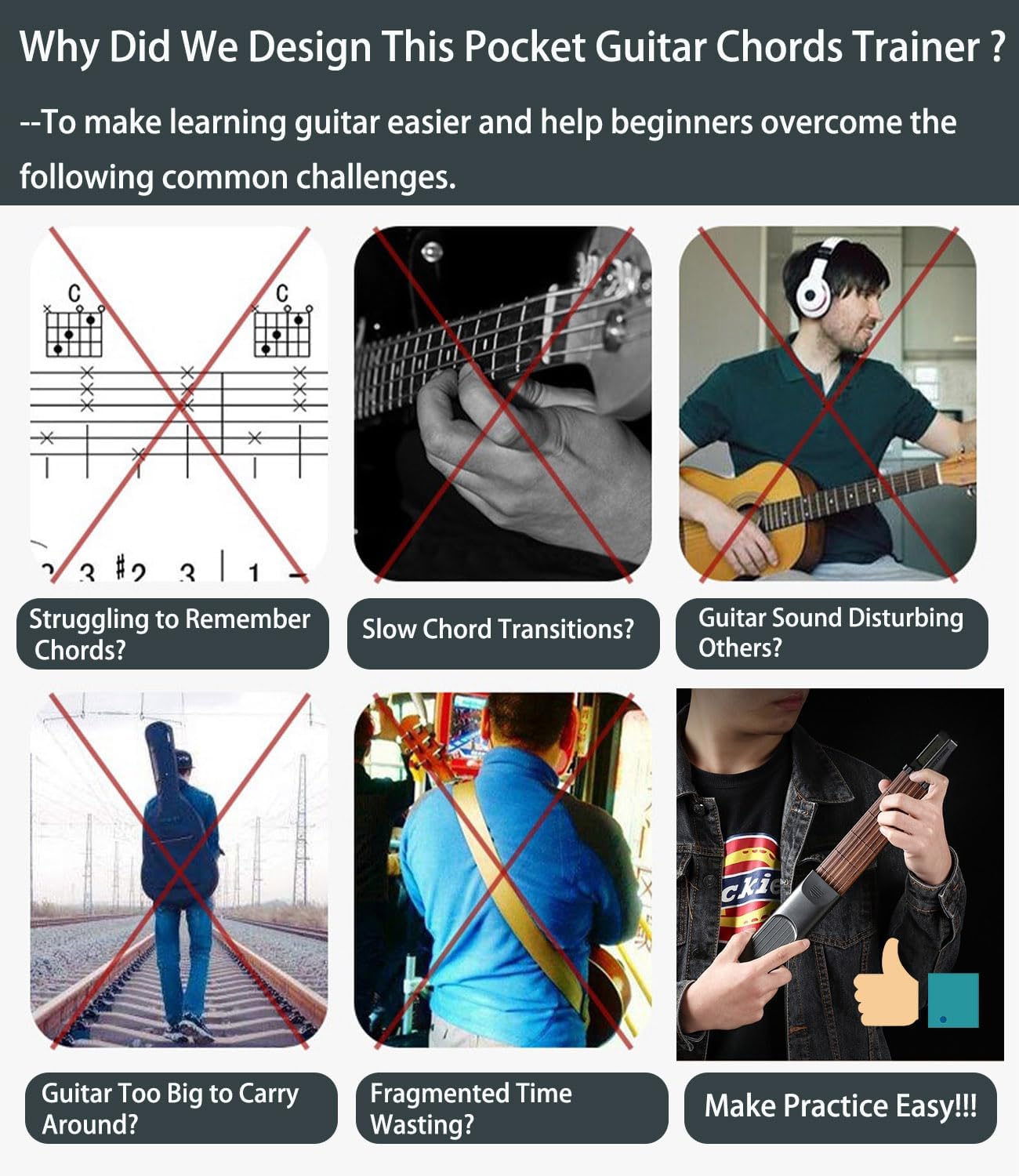 ChordMaster Guitar Chord Trainer – Portable Practice for Beginners & Pros